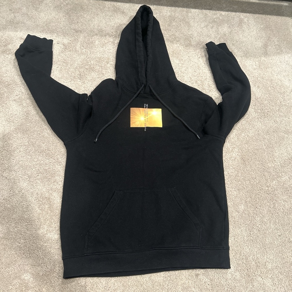 Men’s Black Hoodie with Graphic Print